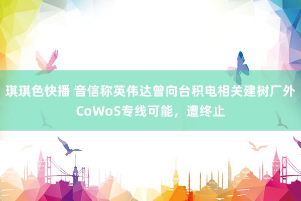 琪琪色快播 音信称英伟达曾向台积电相关建树厂外CoWoS专线可能，遭终止