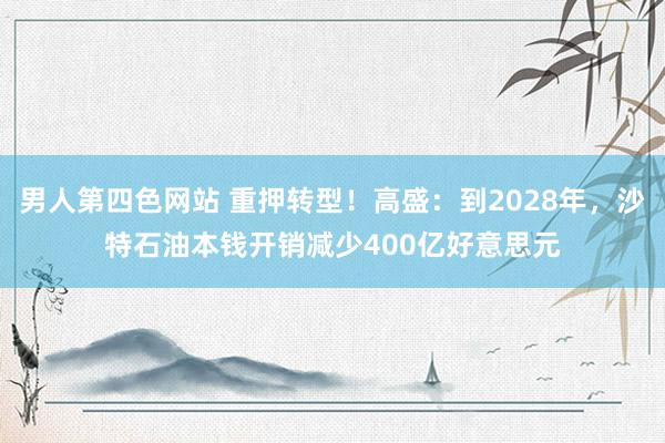 男人第四色网站 重押转型！高盛：到2028年，沙特石油本钱开销减少400亿好意思元