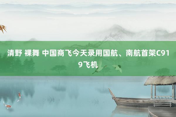 清野 裸舞 中国商飞今天录用国航、南航首架C919飞机