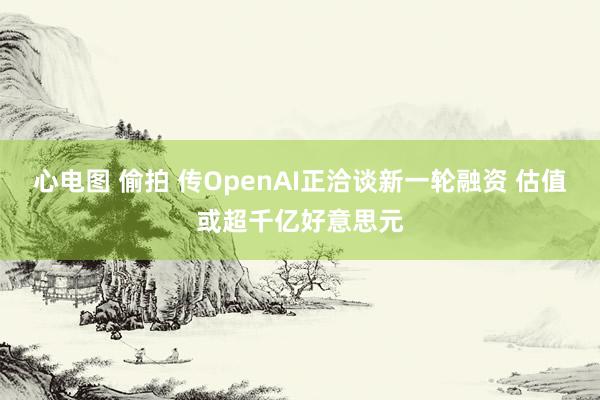 心电图 偷拍 传OpenAI正洽谈新一轮融资 估值或超千亿好意思元