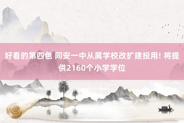 好看的第四色 同安一中从属学校改扩建投用! 将提供2160个小学学位